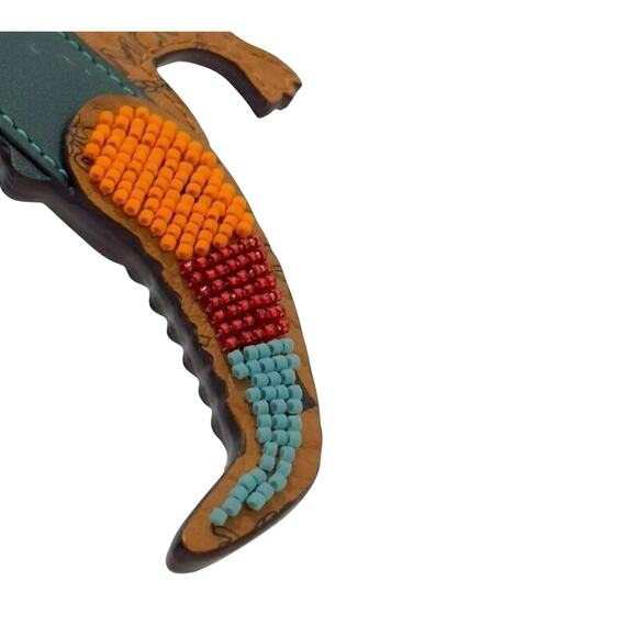 MCM Crocodile Zoo Visetos Leather Charm - Picture 4 of 4